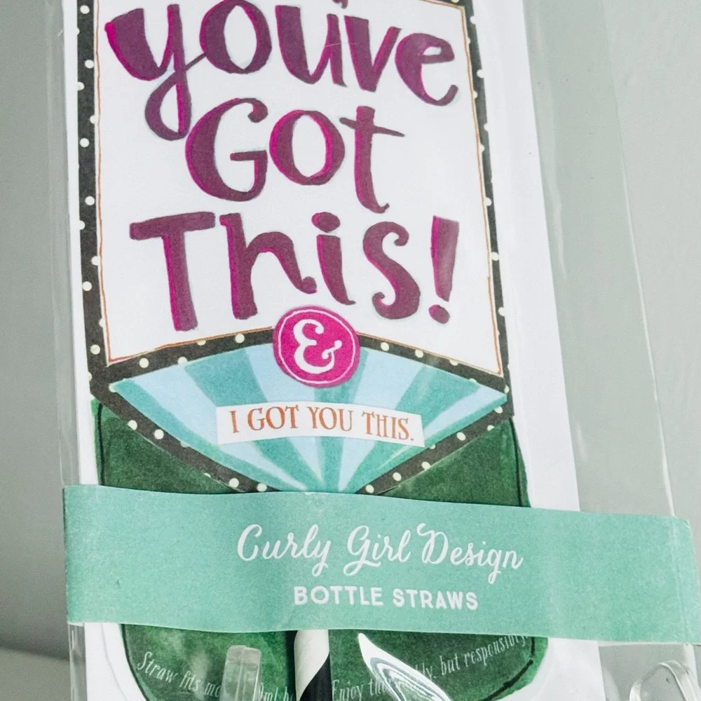 Curly Girl Designs, Bottle Straw Cards, You’ve Got This, Brand New